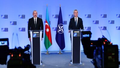 İlham Aliyev ve NATO Genel Sekreteri Jens Stoltenberg Brüksel’de ortak basın toplantısı düzenledi