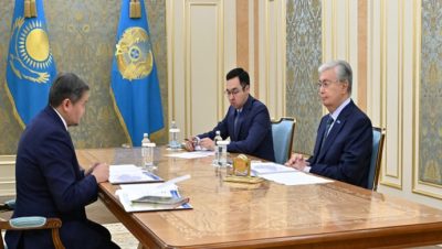 Devlet başkanı Bilim ve Yüksek Öğrenim Bakanı Sayasat Nurbek’i kabul etti