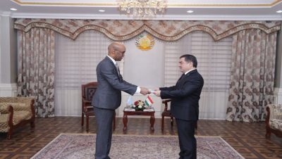 Presentation of the Copy of Credentials by the Ambassador of the Federal Republic of Somalia to the Republic of Tajikistan